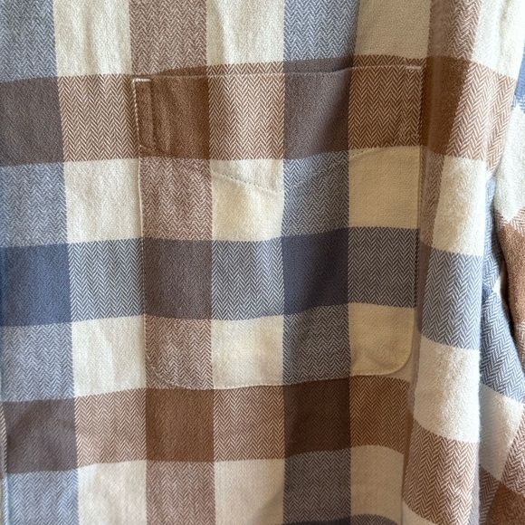 NWT Daniel Cremieux Cotton Brown/Blue Flannel Plaid Elbow Patches Shirt Sz XXL - Picture 5 of 11